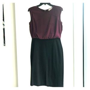 ‼️Price Drop‼️LOFT - mixed media dress, plum